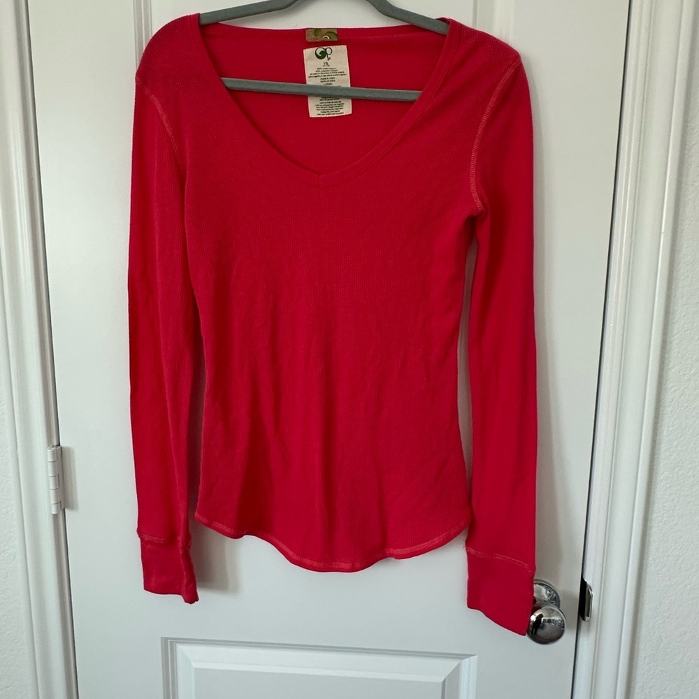 OP Women's Deep V neck Long Sleeve